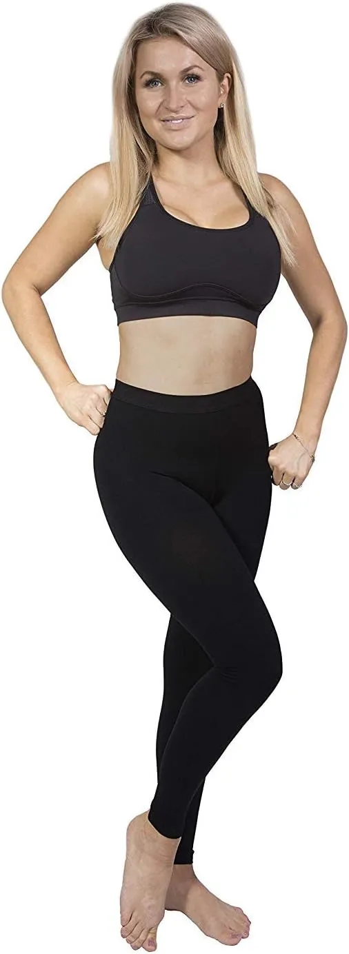 Terramed Advanced Graduated Compression Leggings Women | 20-30 mmHg Footless Microfiber Leggings Tights