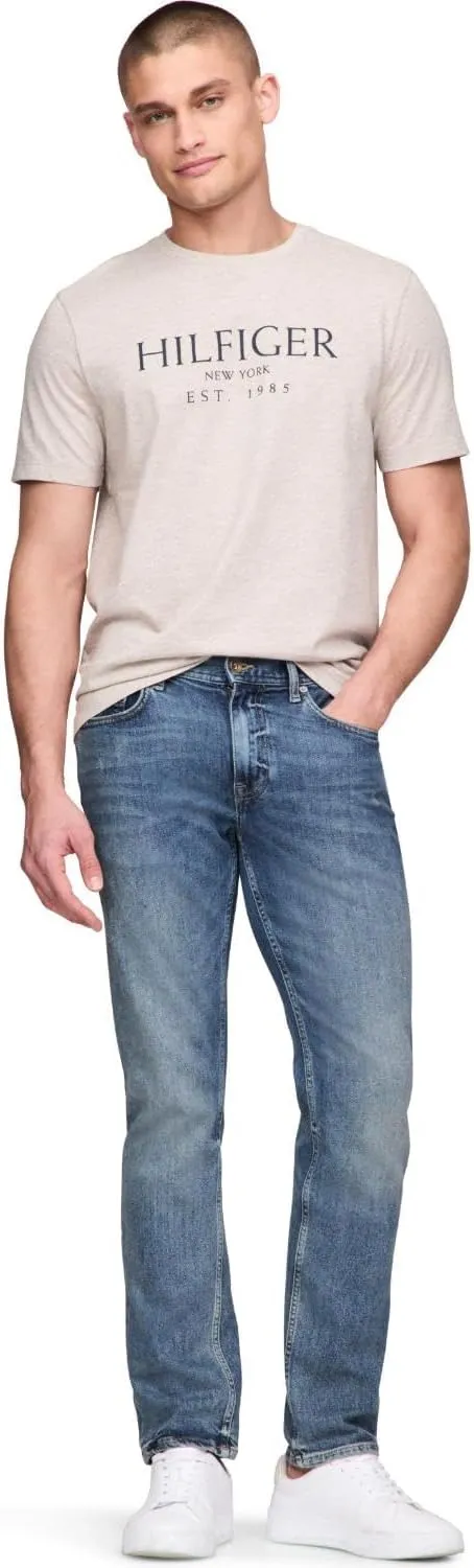Tommy Hilfiger Men's Short Sleeve Cotton Graphic T-Shirts with Logo, Also Available in Big & Tall