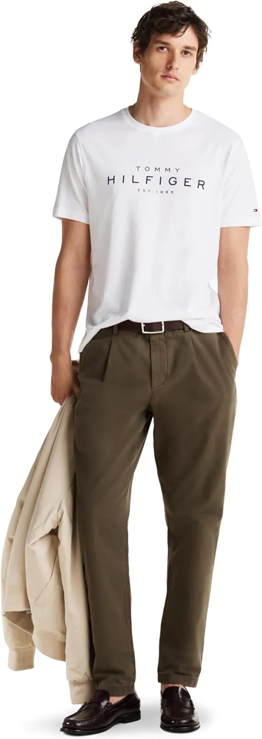 Tommy Hilfiger Men's Short Sleeve Cotton Graphic T-Shirts with Printed Logo, Also Available in Big & Tall