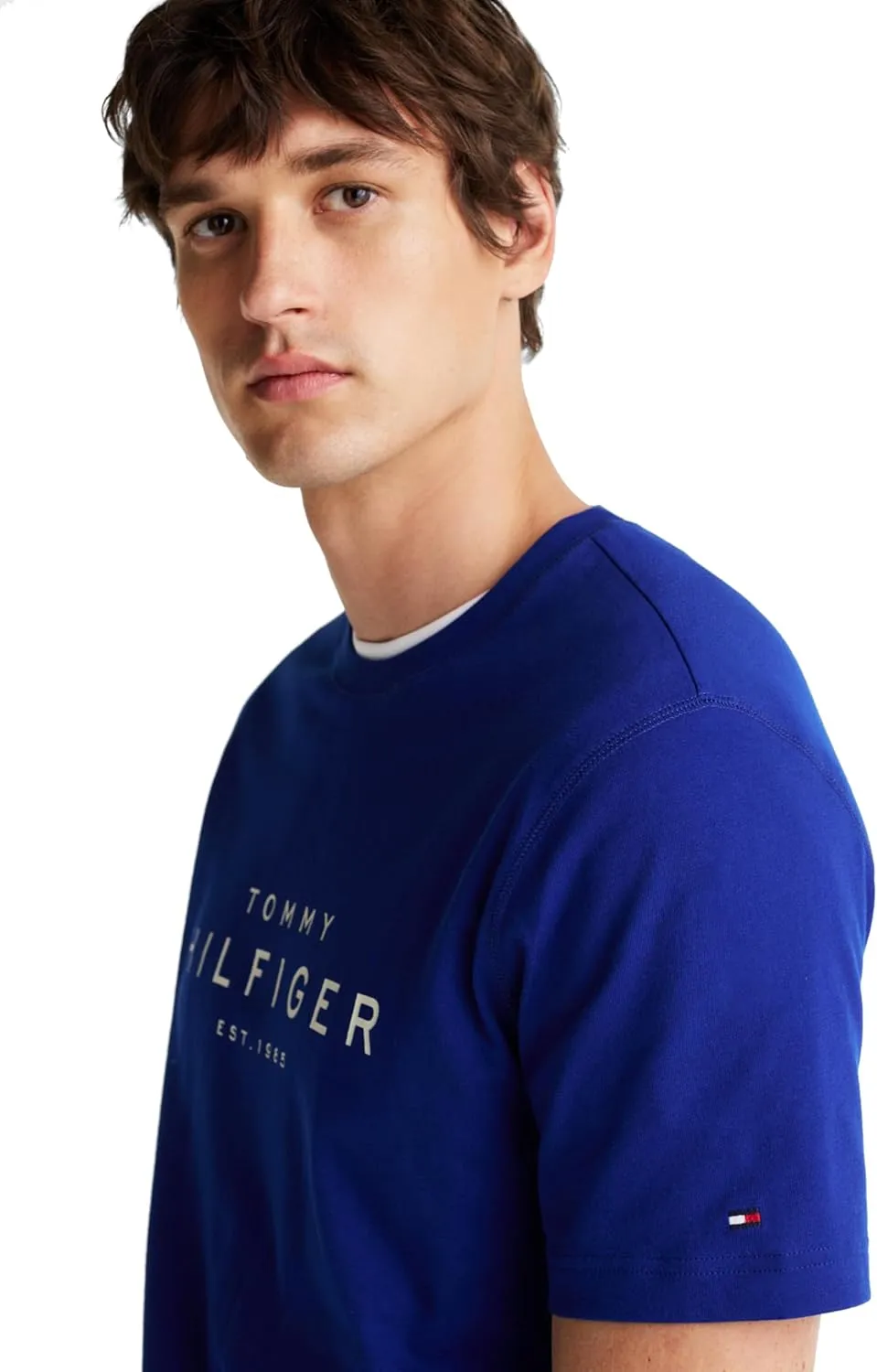 Tommy Hilfiger Men's Short Sleeve Cotton Graphic T-Shirts with Printed Logo, Also Available in Big & Tall