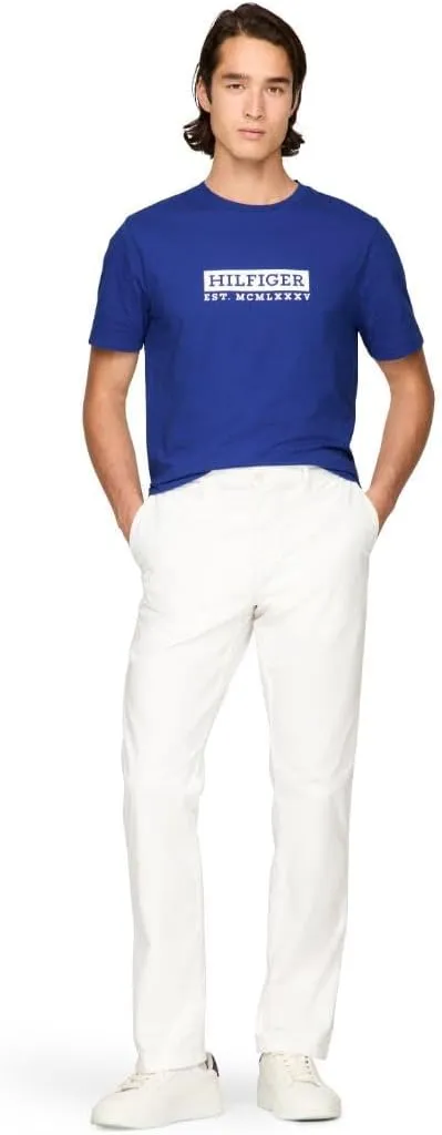 Tommy Hilfiger Men's Short Sleeve Cotton Graphic T-Shirts with Printed Logo, Also Available in Big & Tall