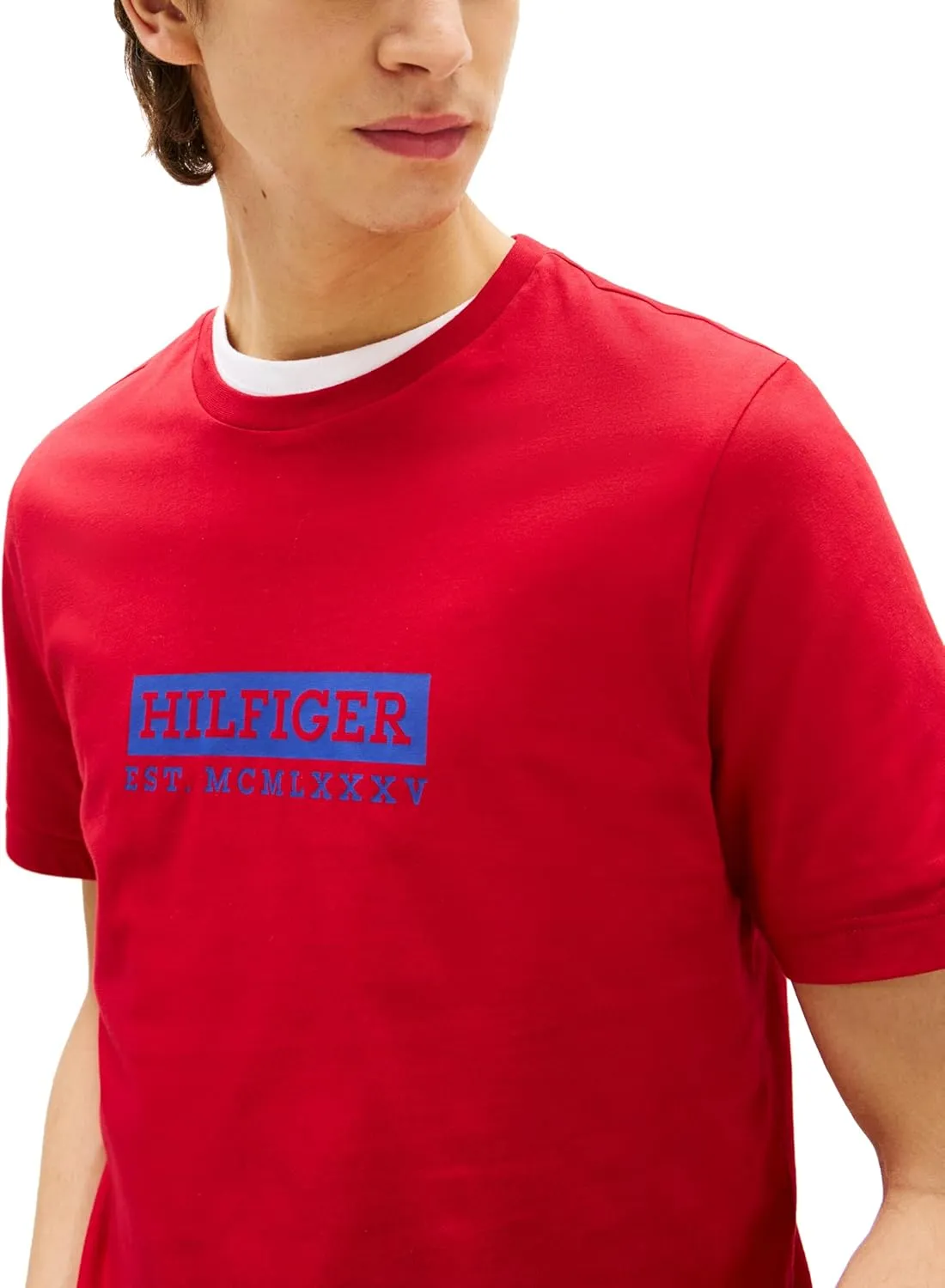 Tommy Hilfiger Men's Short Sleeve Cotton Graphic T-Shirts with Printed Logo, Also Available in Big & Tall