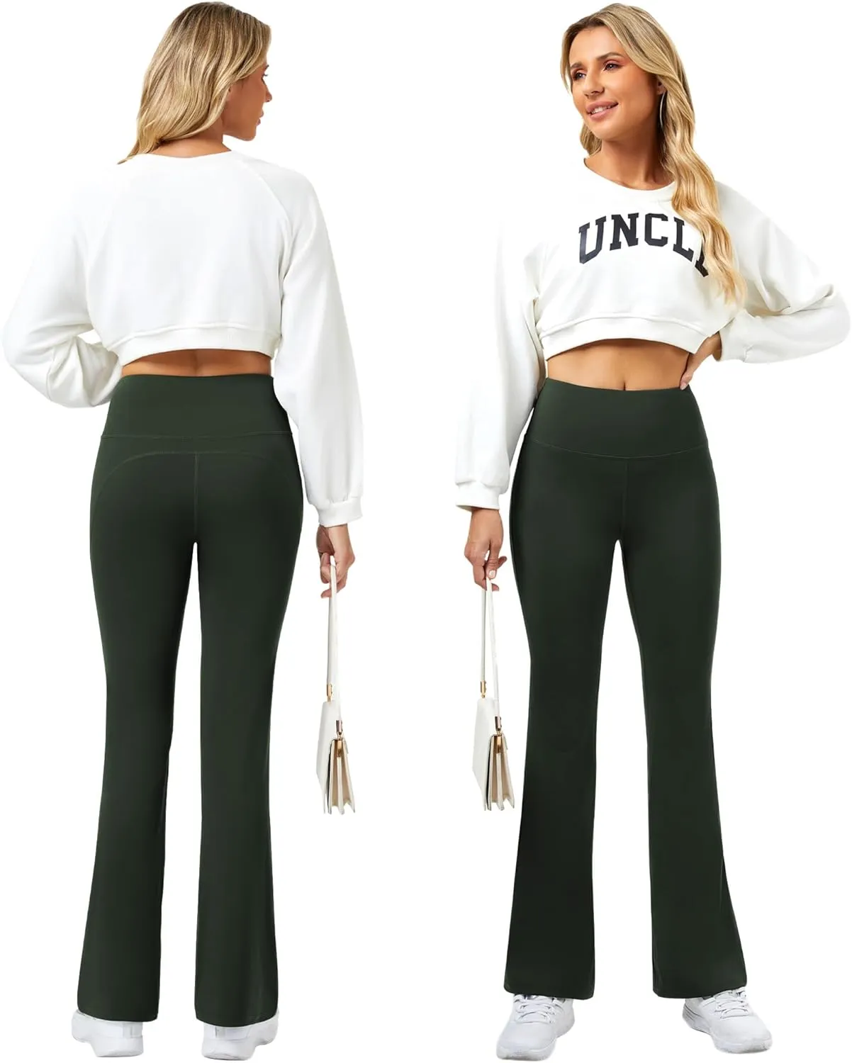 TOPYOGAS Womens Bootcut Yoga Pants High Waist Tummy Control Flare Leggings Wide Leg Sweatpants Yoga Pants