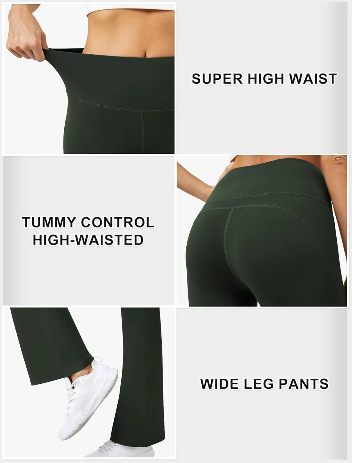TOPYOGAS Womens Bootcut Yoga Pants High Waist Tummy Control Flare Leggings Wide Leg Sweatpants Yoga Pants