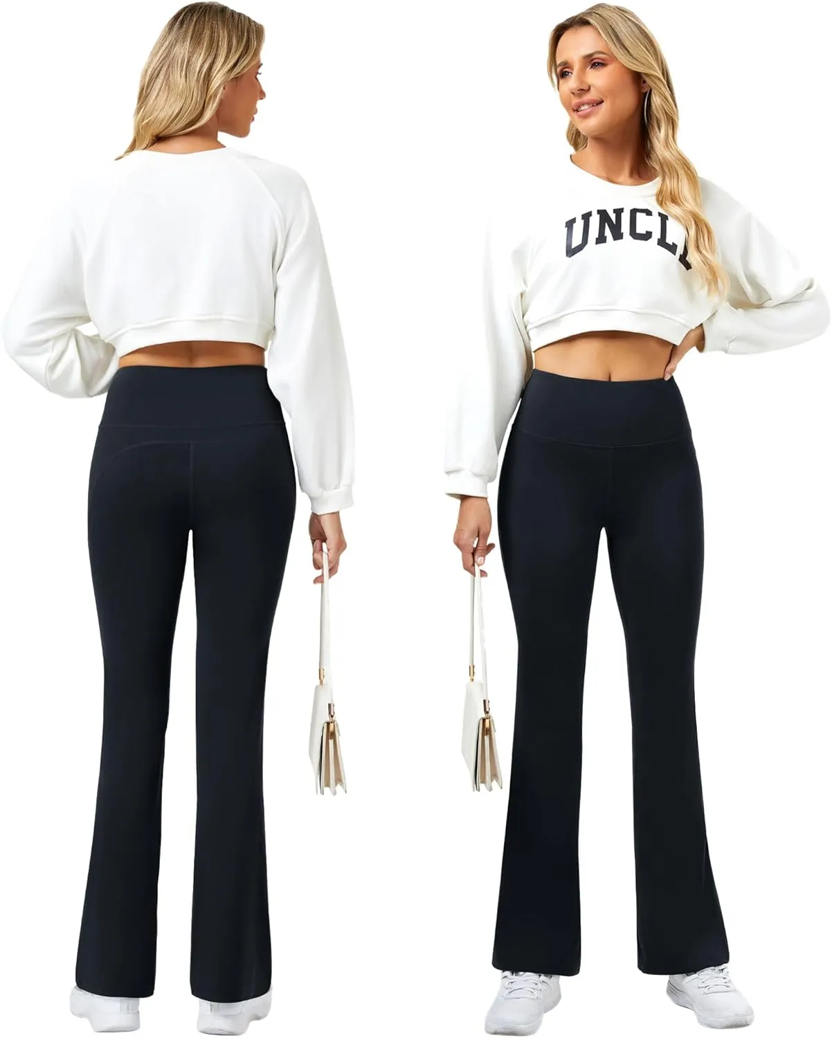 TOPYOGAS Womens Bootcut Yoga Pants High Waist Tummy Control Flare Leggings Wide Leg Sweatpants Yoga Pants