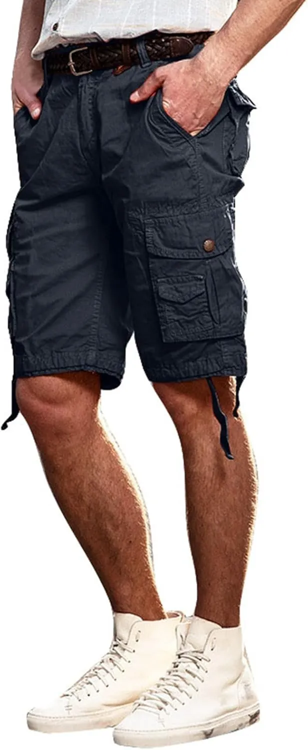 TUQIDEWU Mens Cargo Shorts, Tactical Shorts for Men Waterproof Breathable Hiking Fishing Short Pants with Pockets,not Belt