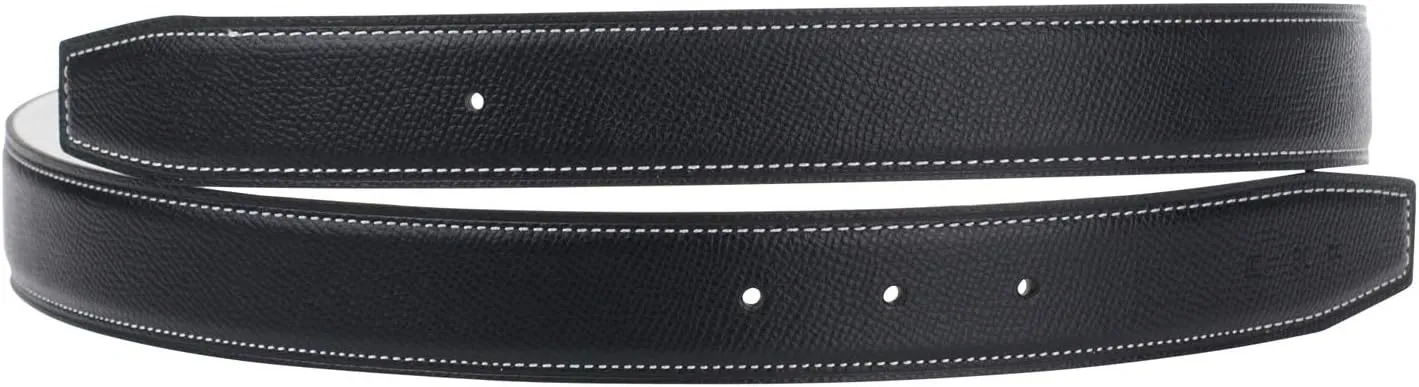 UzHot Reversible H Full Grain Cow Leather Belts Replacement Belt Strap Without Buckle 32mm Wide