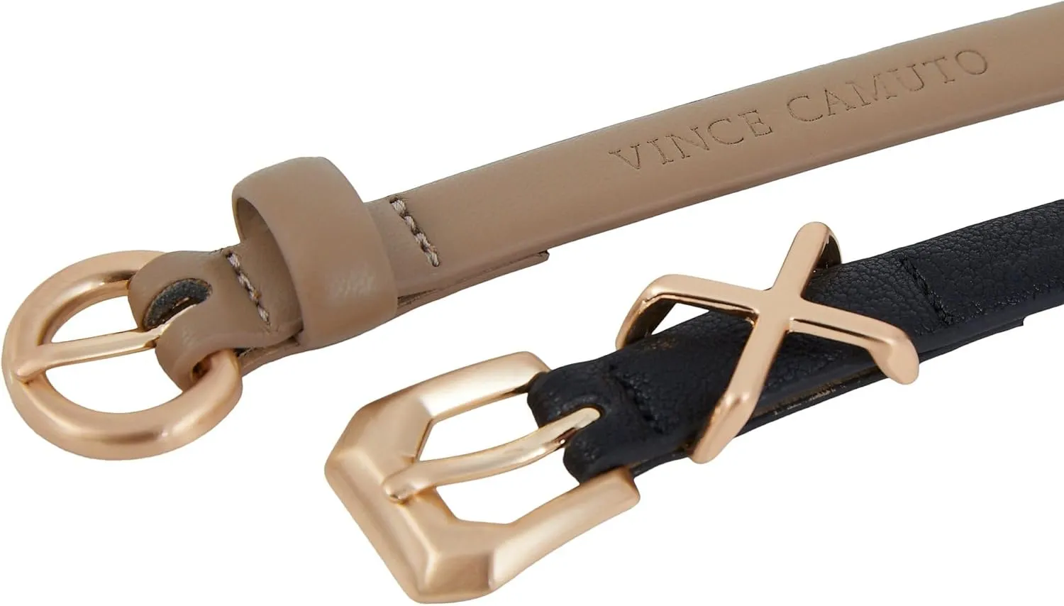 Vince Camuto Womens 2 Pk Faux Leather Belts