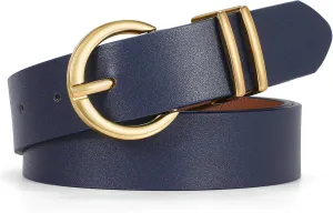 WHIPPY Women Leather Belt Fashion Design belt Gold Buckle Ladies Belt for Jeans Pants Dresses
