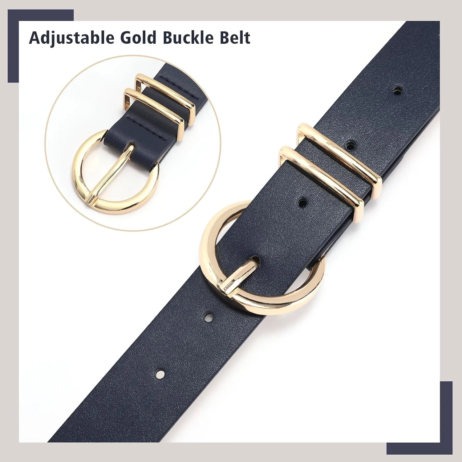 WHIPPY Women Leather Belt Fashion Design belt Gold Buckle Ladies Belt for Jeans Pants Dresses