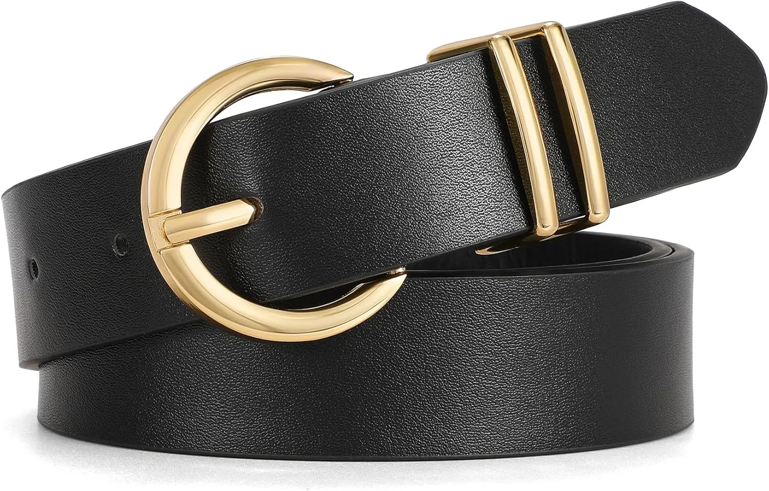 WHIPPY Women Leather Belt Fashion Design belt Gold Buckle Ladies Belt for Jeans Pants Dresses