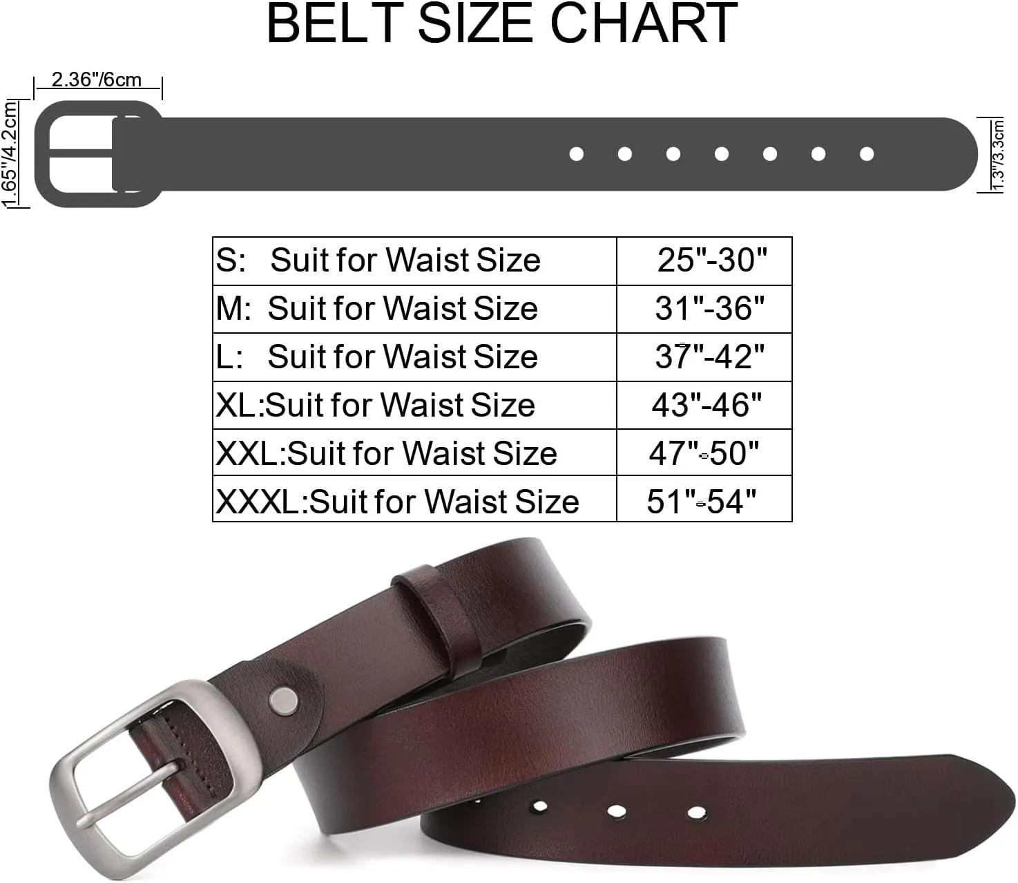 WHIPPY Women Leather Belts for Jeans Pants Fashion Dress Belt for Women with Solid Pin Buckle