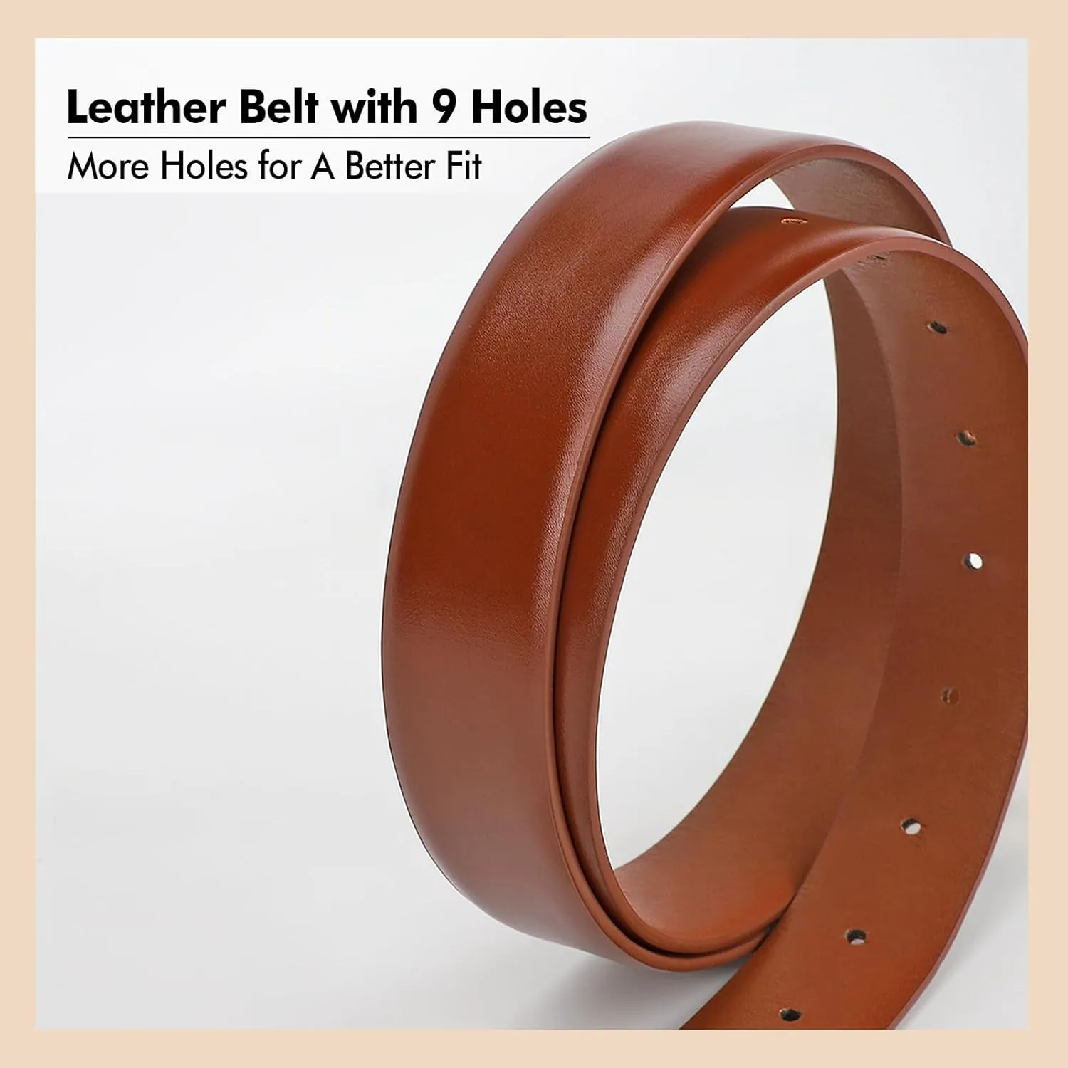 WHIPPY Women's Leather Belts for Jeans Pants Fashion Ladies Belt Gold Buckle Belts for Women