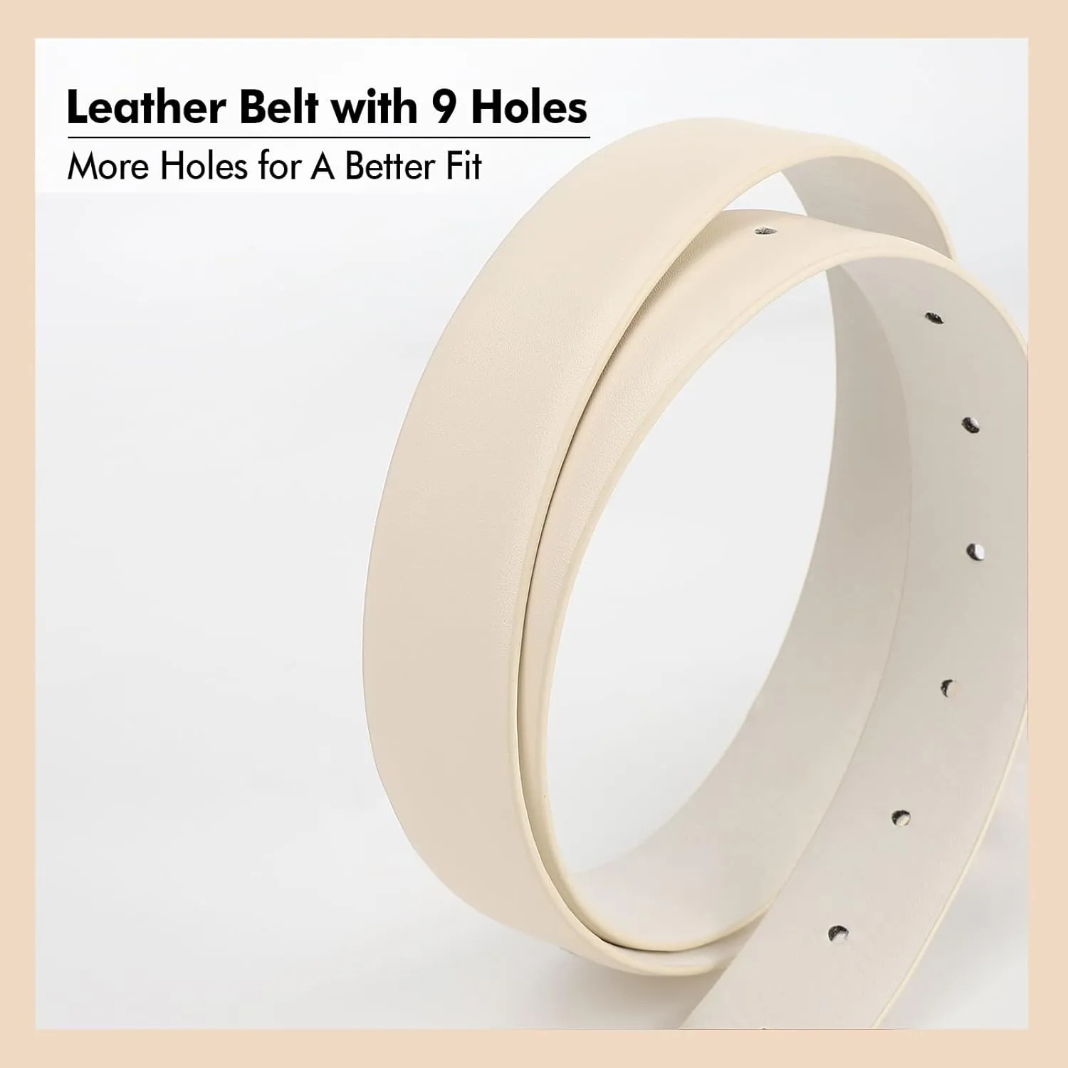 WHIPPY Women's Leather Belts for Jeans Pants Fashion Ladies Belt Gold Buckle Belts for Women