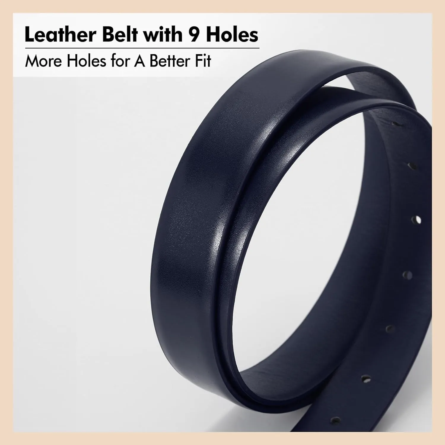WHIPPY Women's Leather Belts for Jeans Pants Fashion Ladies Belt Gold Buckle Belts for Women