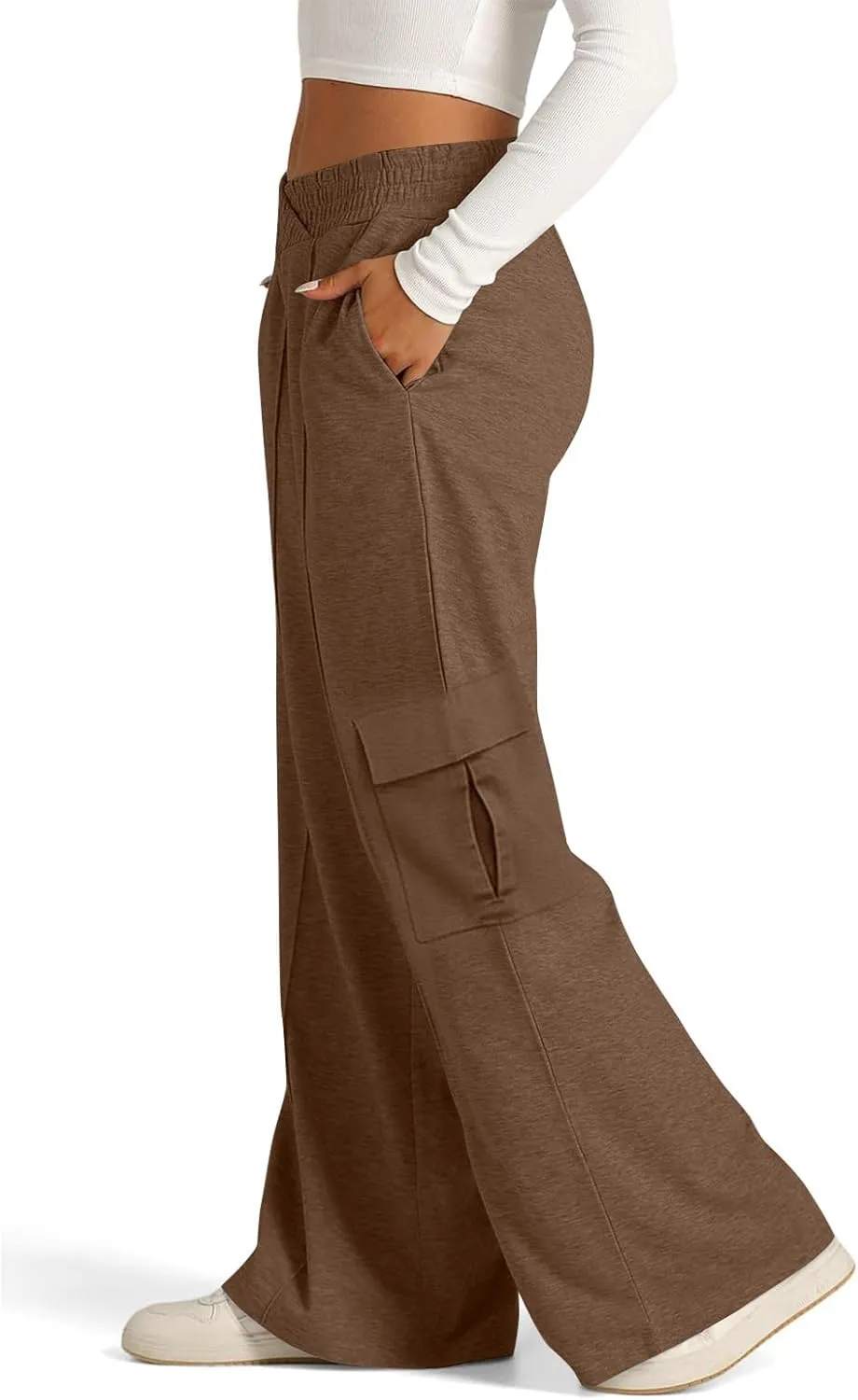 Wide Leg Sweatpants for Women Premium Dressy Soft Comfy Baggy Sweatpants V Crossover Athleisure Loose Sweatpants