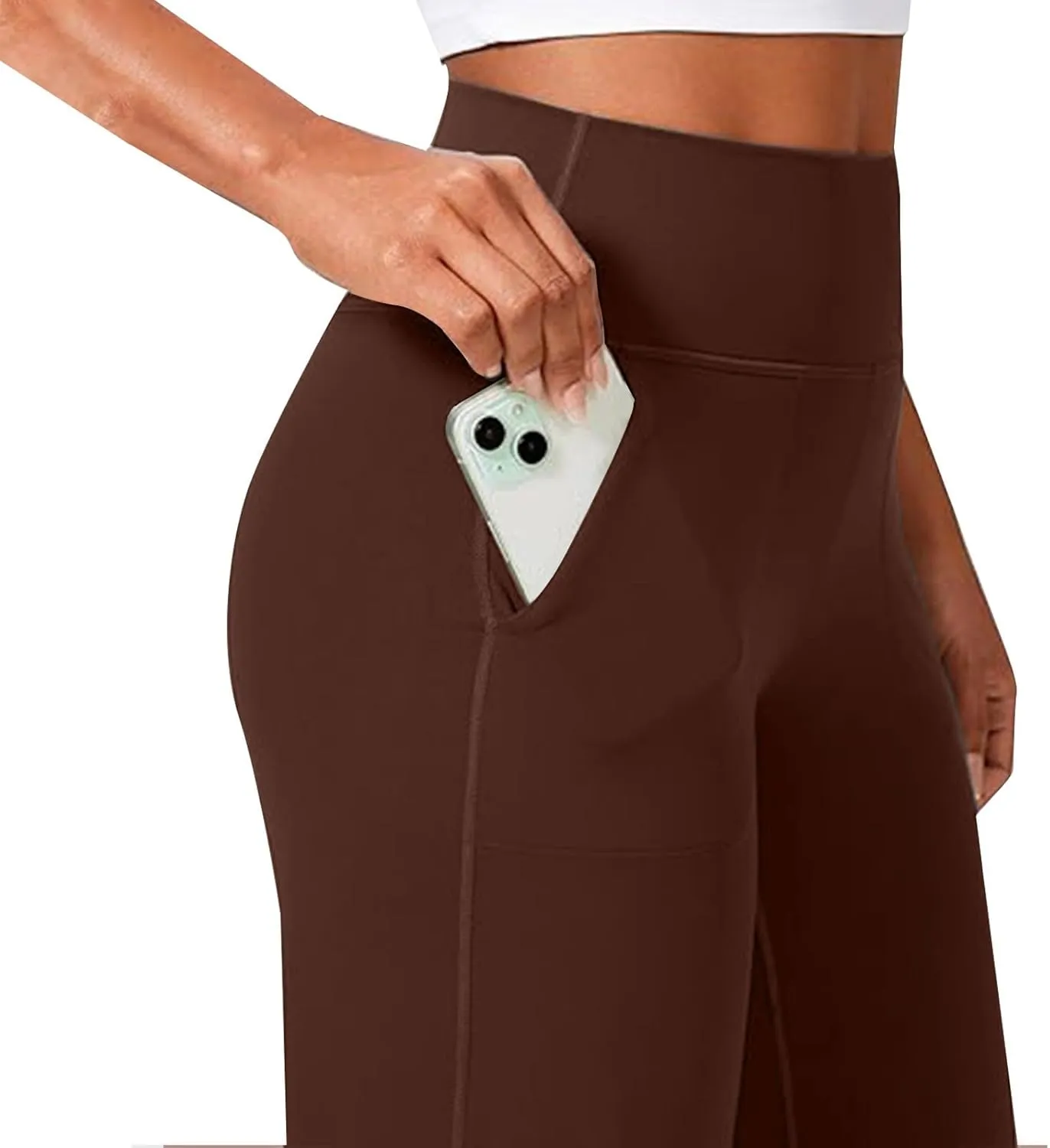 Wide Leg Yoga Pants for Women High Waist Straight Leg Trouser Stretch Lounge Pants Baggy Sweatpants with Pockets