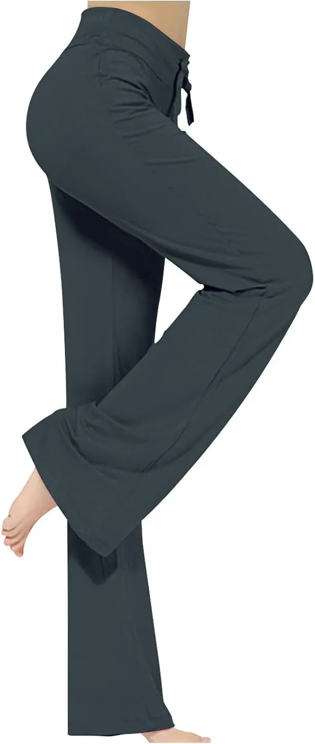 Wide Leg Yoga Pants for Women High Waisted Bootcut Leggings Comfy Flare Lounge Pants Casual Loose Yoga Leggings