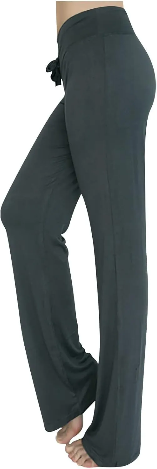Wide Leg Yoga Pants for Women High Waisted Bootcut Leggings Comfy Flare Lounge Pants Casual Loose Yoga Leggings