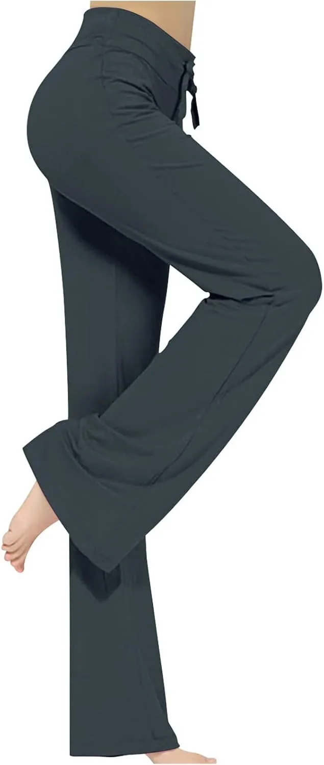 Wide Leg Yoga Pants for Women High Waisted Bootcut Leggings Comfy Flare Lounge Pants Casual Loose Yoga Leggings