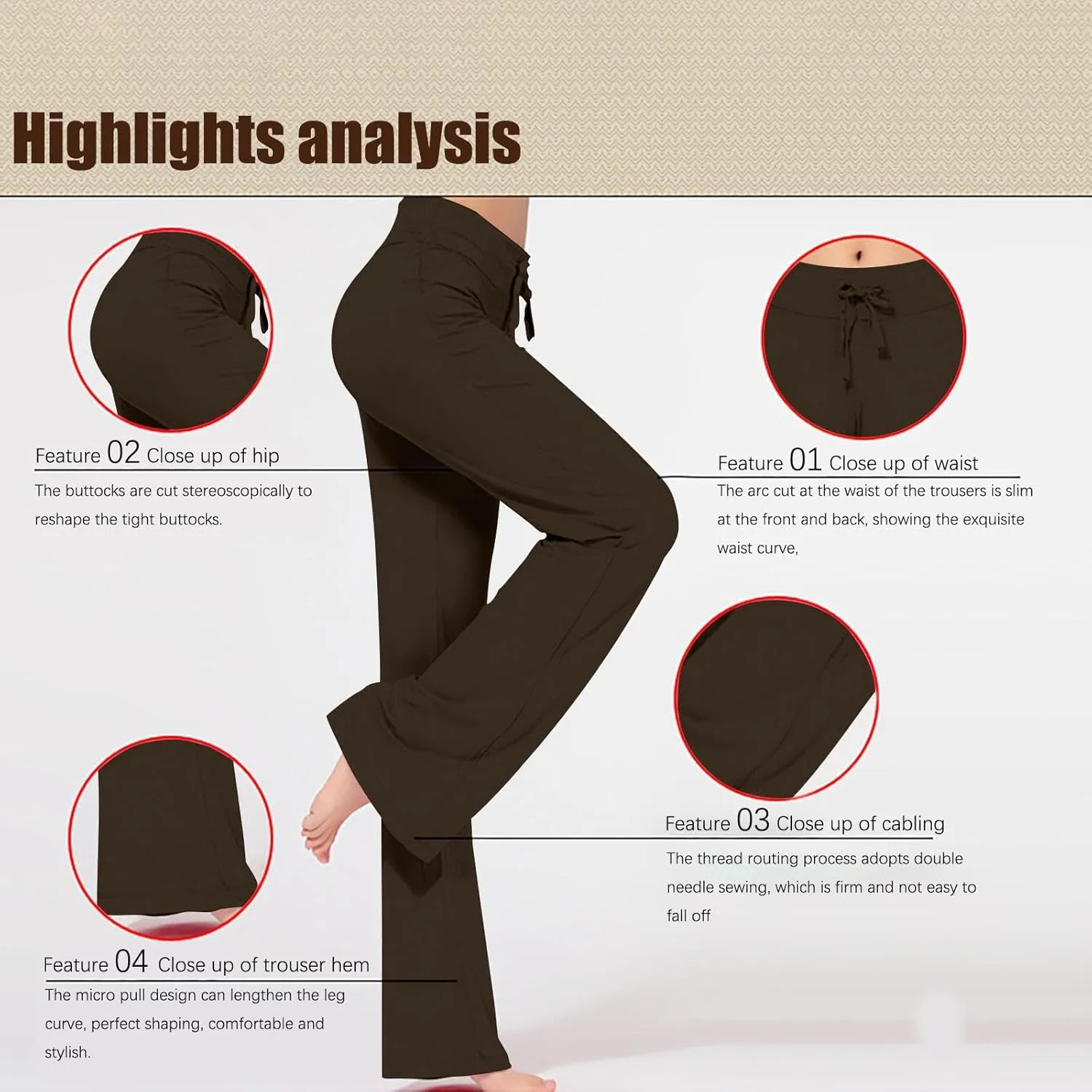 Wide Leg Yoga Pants for Women High Waisted Bootcut Leggings Comfy Flare Lounge Pants Casual Loose Yoga Leggings