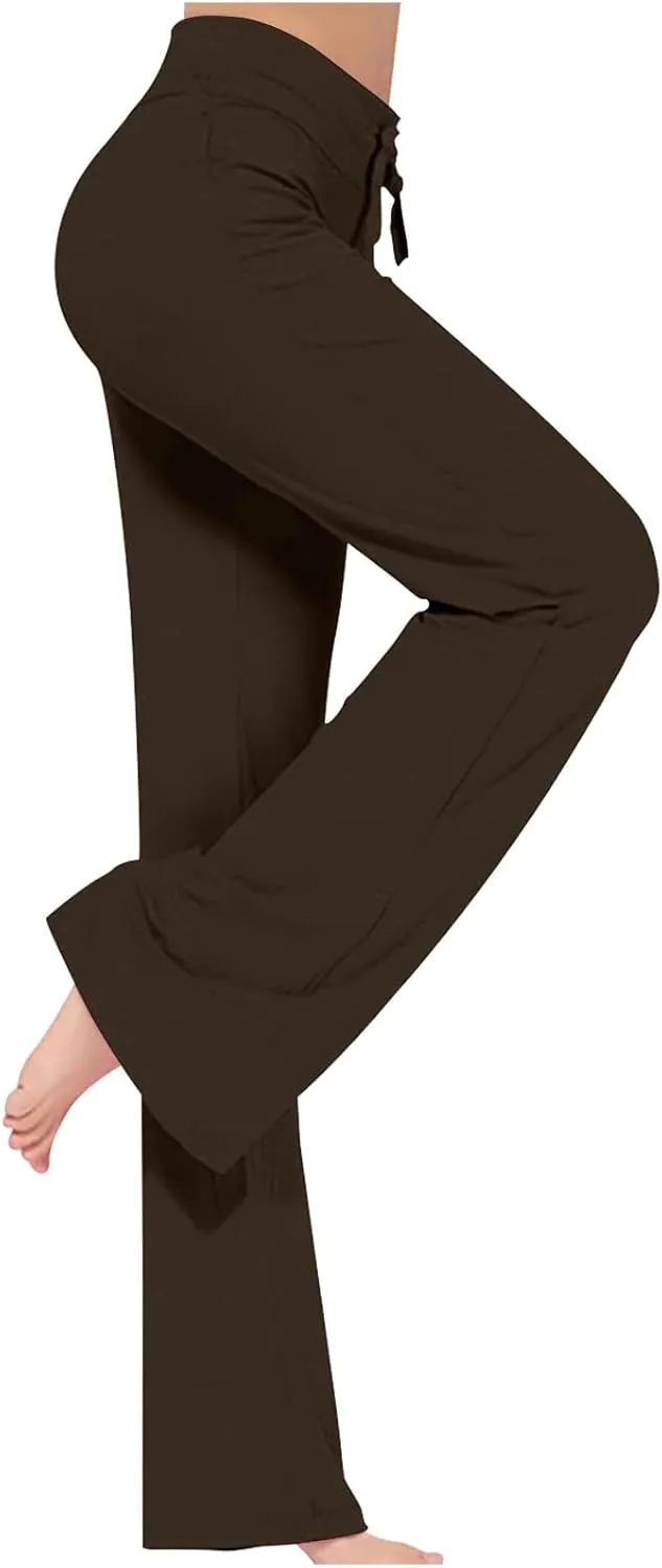 Wide Leg Yoga Pants for Women High Waisted Bootcut Leggings Comfy Flare Lounge Pants Casual Loose Yoga Leggings