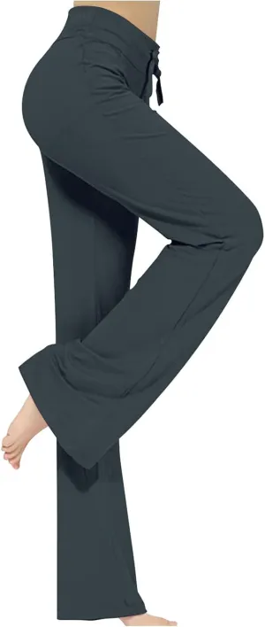Wide Leg Yoga Pants for Women High Waisted Bootcut Leggings Comfy Flare Lounge Pants Casual Loose Yoga Leggings