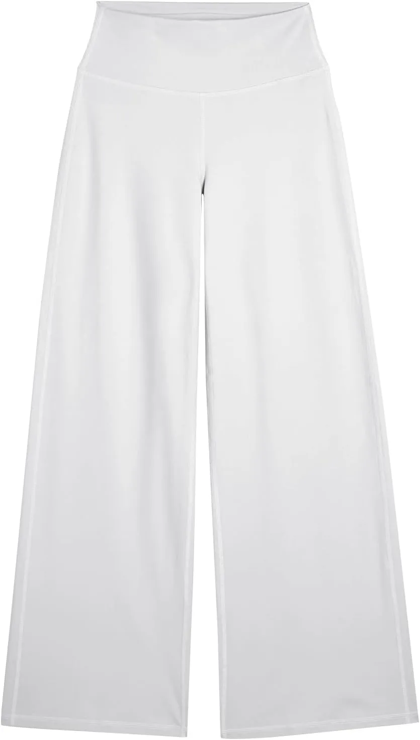 Wide Leg Yoga Pants Women Stretch High Waisted Petite Yoga Pants Casual Trouser Style Yoga Pants Loose Straight Leg