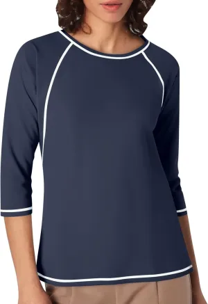 Women Casual Sport Shirts Sun Protection UPF 50  Rash Guard Tops Quick Dry T-Shirt Gym Workout Garden Running Blouse