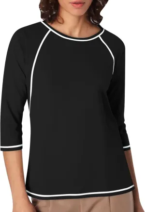 Women Casual Sport Shirts Sun Protection UPF 50  Rash Guard Tops Quick Dry T-Shirt Gym Workout Garden Running Blouse