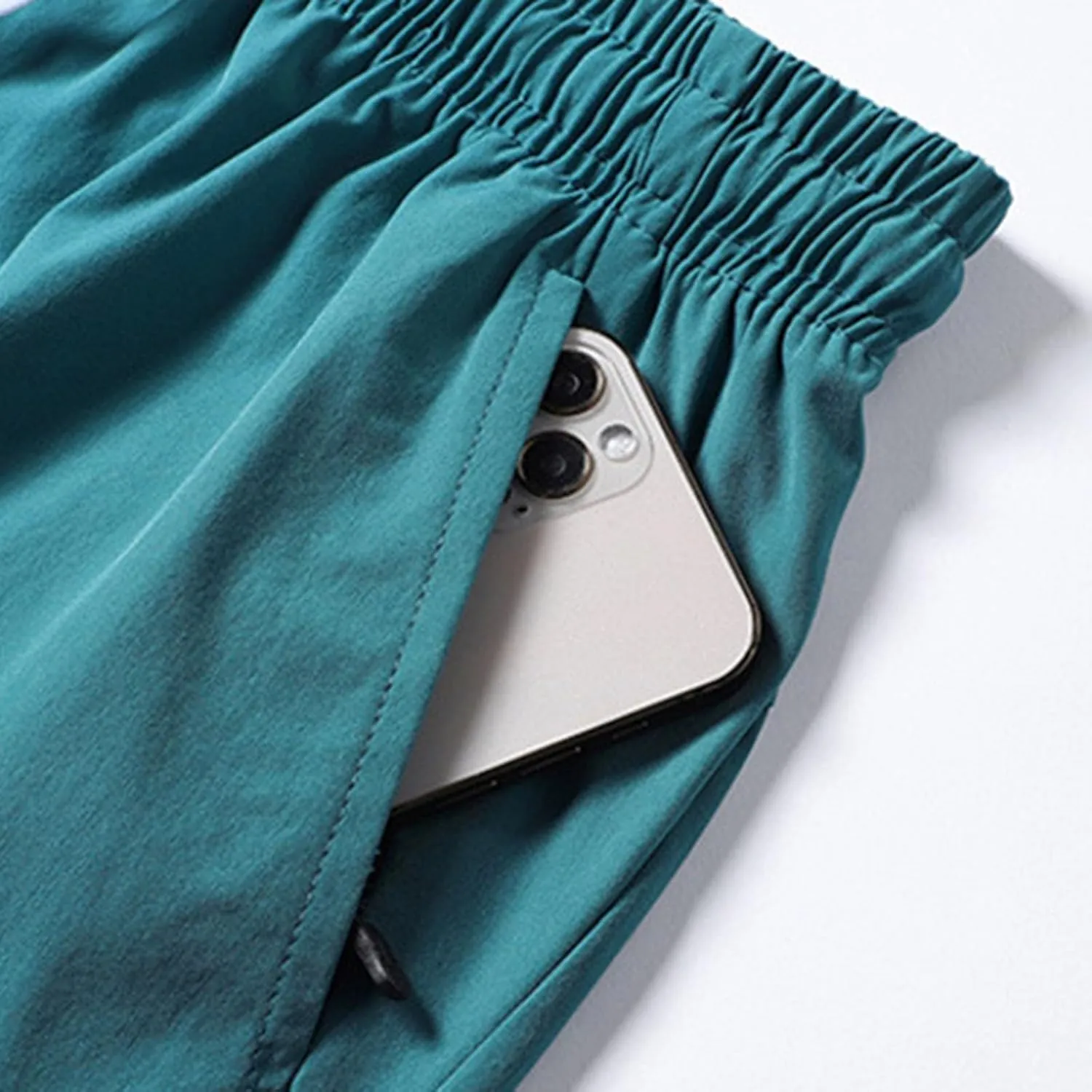 Women Gym Running Summer Loose Ice Silk Shorts Quick Dry Workout Athletic Thin Casual Quarter Shorts