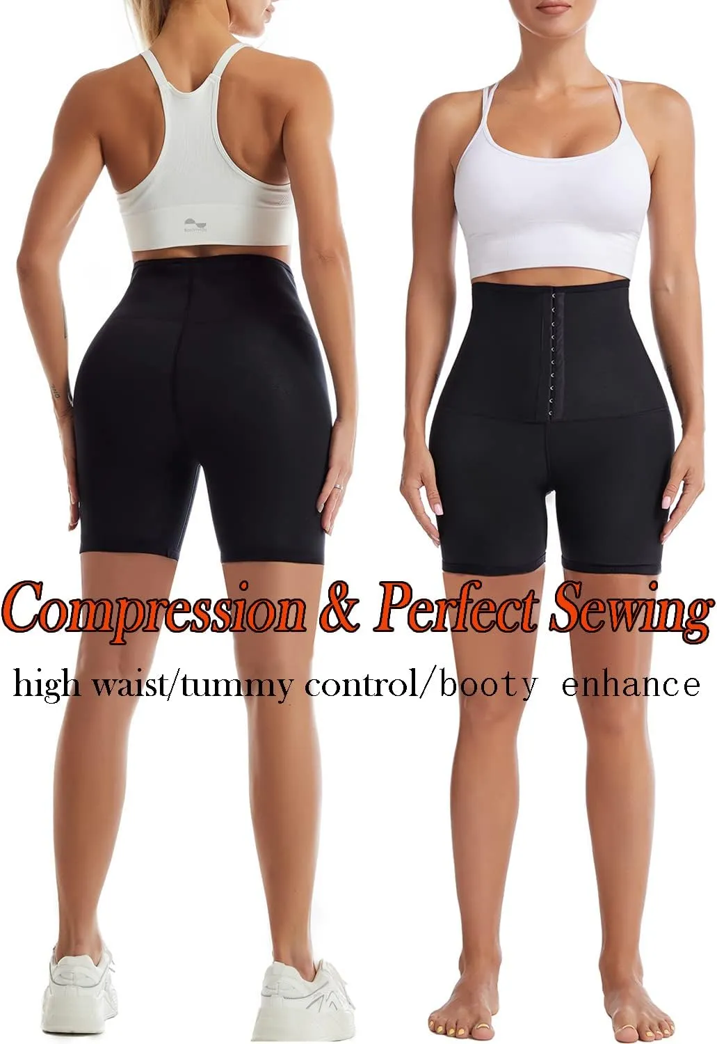 Women High Waist Corset Leggings Waist Trainer Tummy Control Slimming Body Shaper Compression Workout Yoga Pants