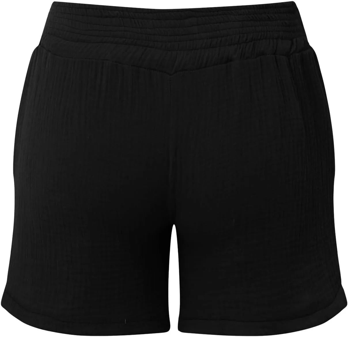 Women Layered Pleats Maternity Shorts Underbelly Drawstring Elastic Waist with Pockets Comfy Casual Beach Shorts