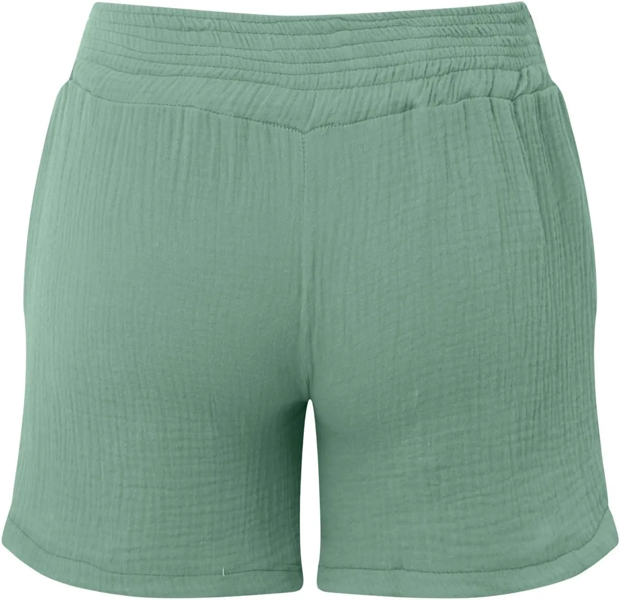 Women Layered Pleats Maternity Shorts Underbelly Drawstring Elastic Waist with Pockets Comfy Casual Beach Shorts