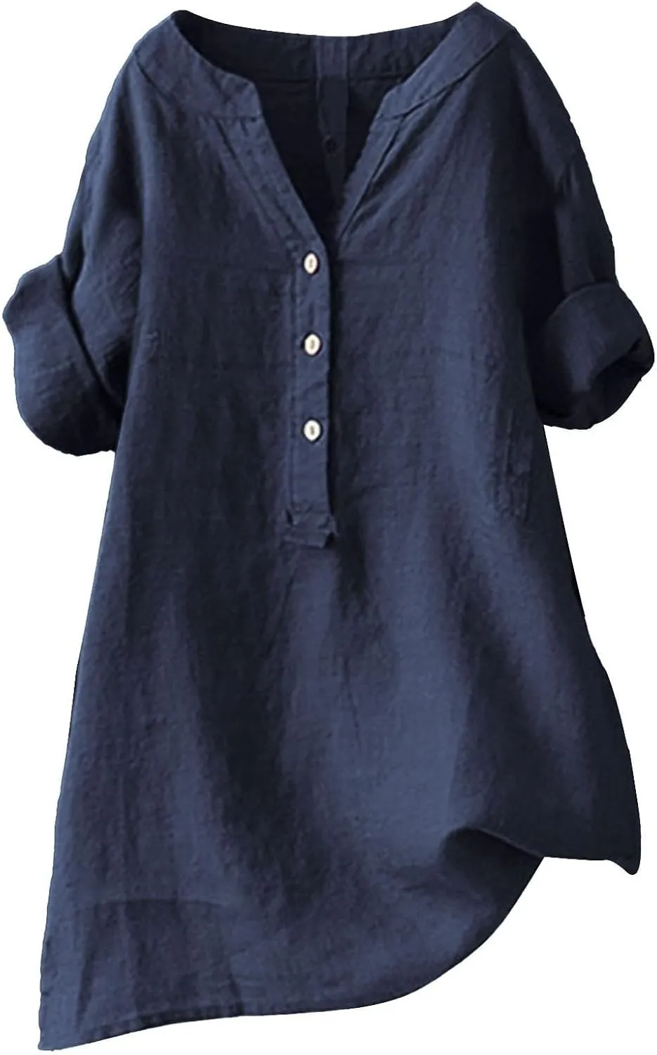 Women Short Sleeve Linen Shirts Casual Crewneck 2025 Fashion T-Shirt Floral Boho Loose Fit Summer Tee Top