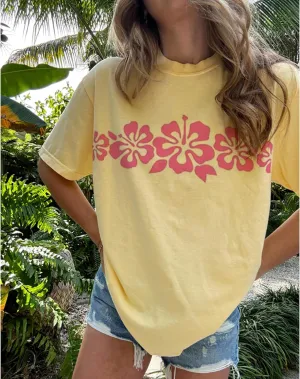 Women Teen Girls Hawaii Oversized Graphic T Shirt Y2k Short Sleeve Loose Coastal Tees Summer Preppy Retro Baggy Top