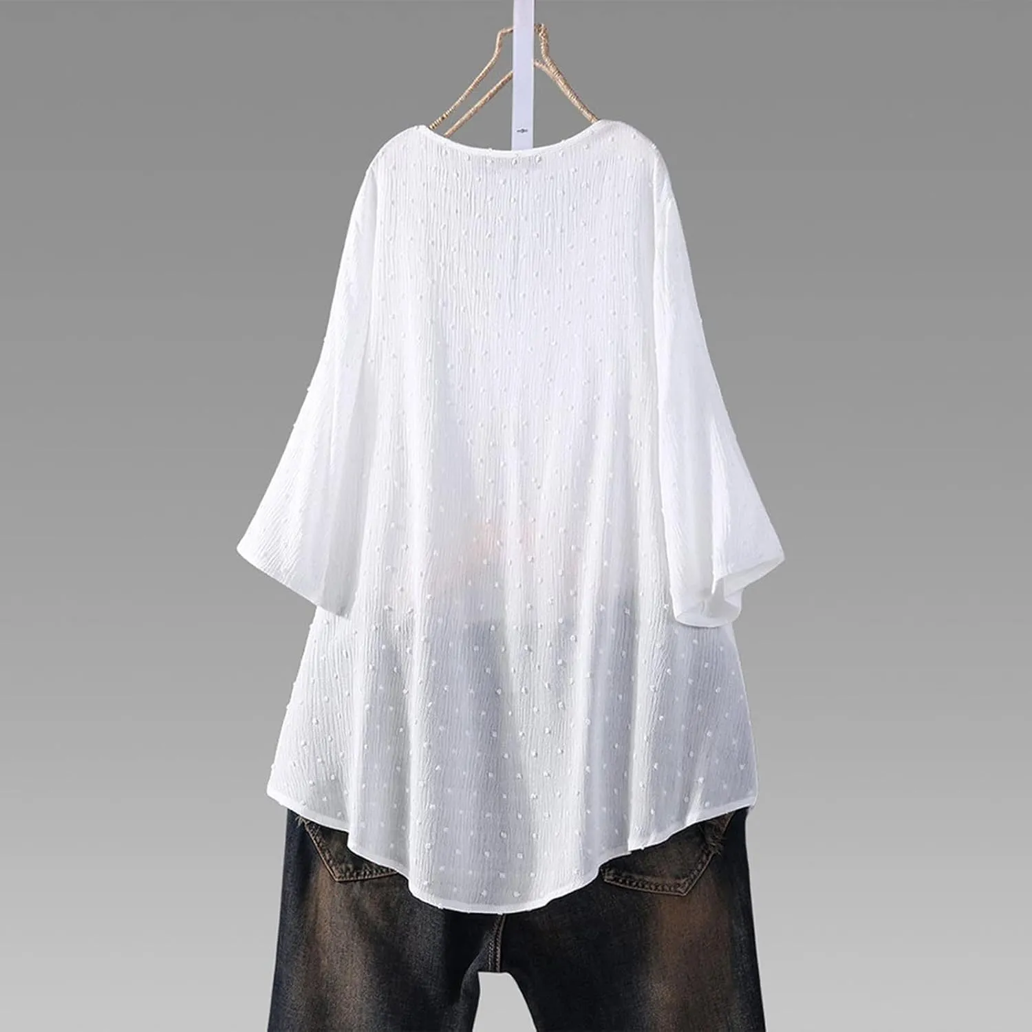 Women's Button Up Shirts Solid Color Long Sleeve Linen Summer Casual 2025 Fashion Blouse Top Loose Tunic Top