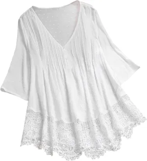 Women's Button Up Shirts Solid Color Long Sleeve Linen Summer Casual 2025 Fashion Blouse Top Loose Tunic Top
