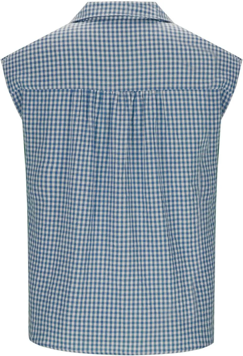 Women's Cap Sleeve Button Down Shirts Vintage Plaid Print Collared Blouse Dressy Casual Summer Tops