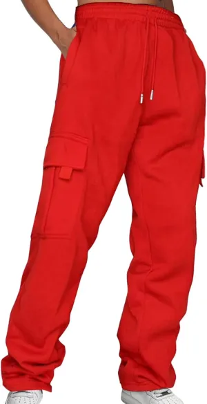 Womens Cargo Sweatpants with Pockets High Sweatpants Pockets Athletic Trousers Women's Pants Cargo Sweatpants for