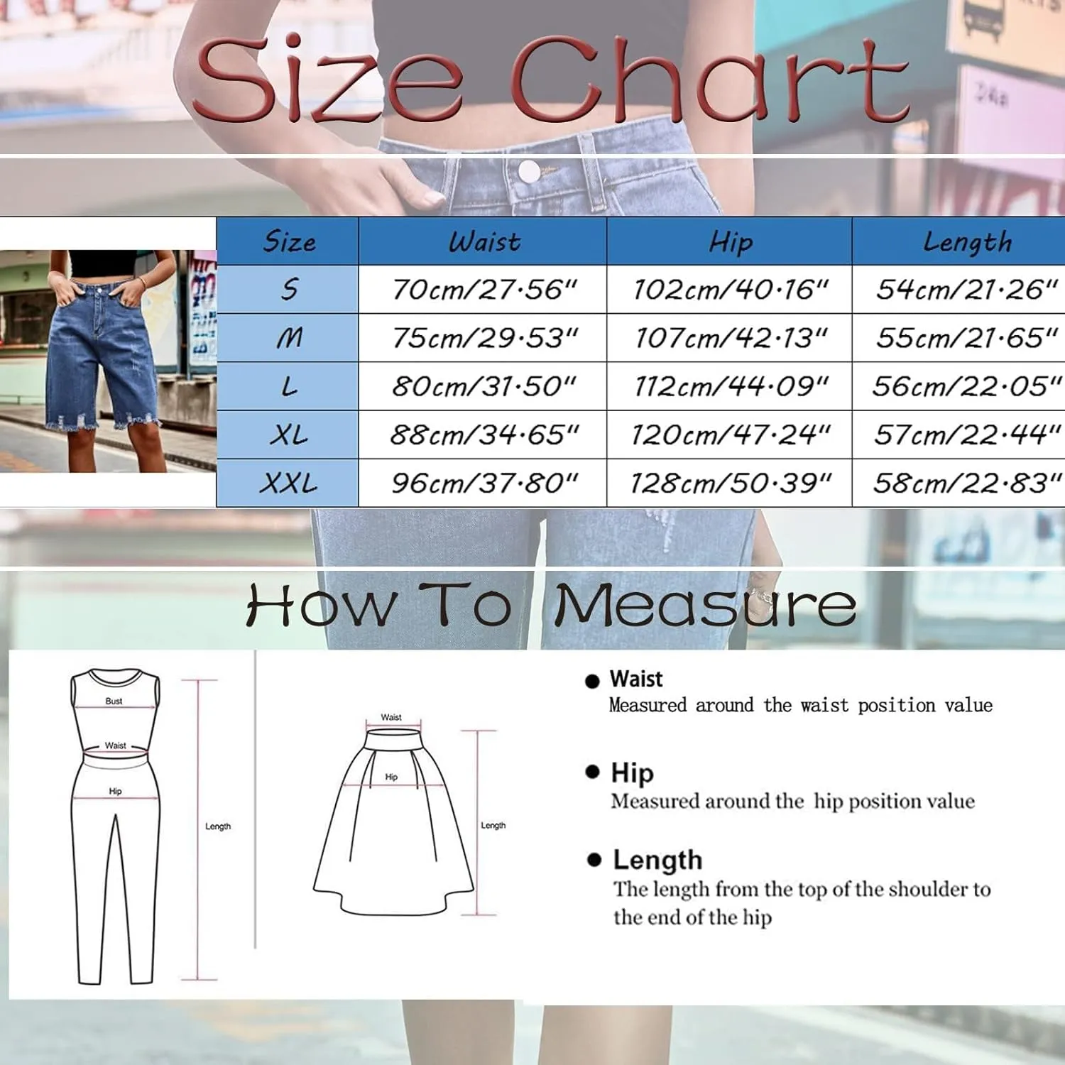 Women's Casual Bermuda Denim Shorts High Waisted Frayed Hem Comfy Shorts Ripped Distressed Breathable Jean Short with Pockets