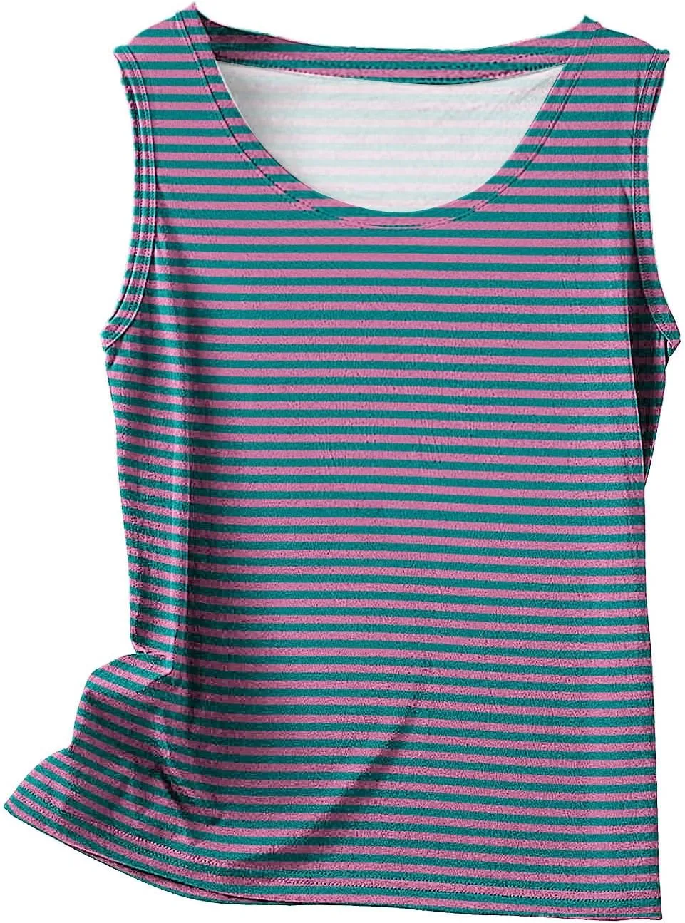 Womens Casual Summer Tank Tops 2025 Sleeveless Business Work Shirts Stripe Loose Fit Trendy Flowy Clothes Outfits