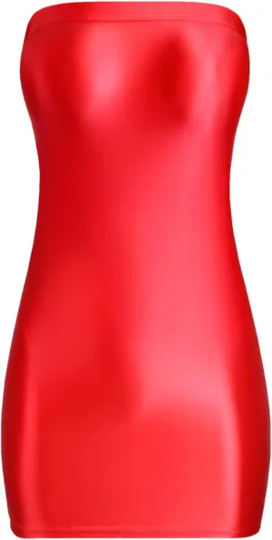 Women’s Glossy Satin Wrap Skirt High Stretch Slip Beach Cover Up Dress
