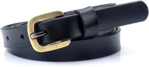 Womens Leather Belts for Jeans, Women Leather Waist Belts for Pants