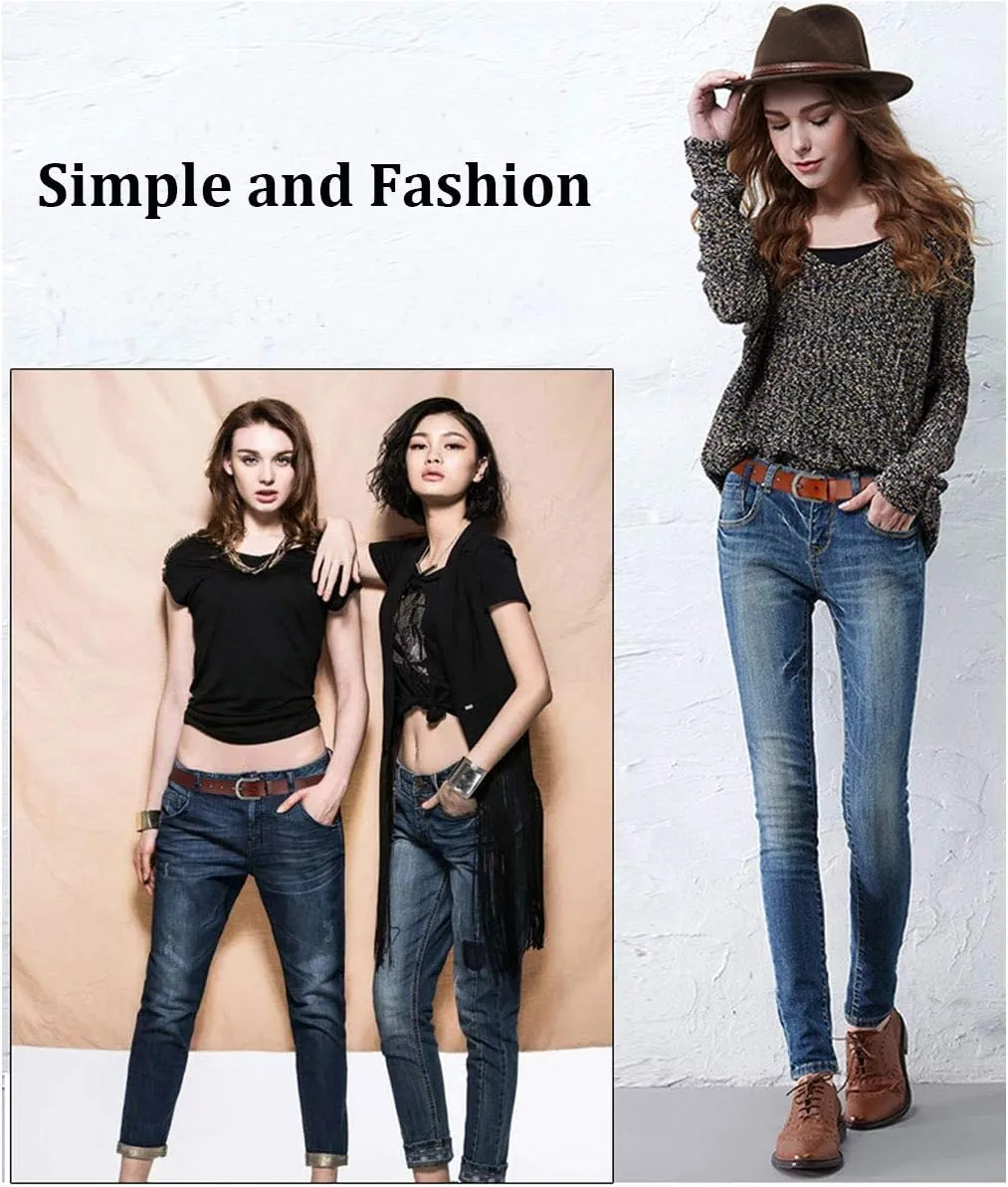 Womens Leather Belts for Jeans, Women Leather Waist Belts for Pants