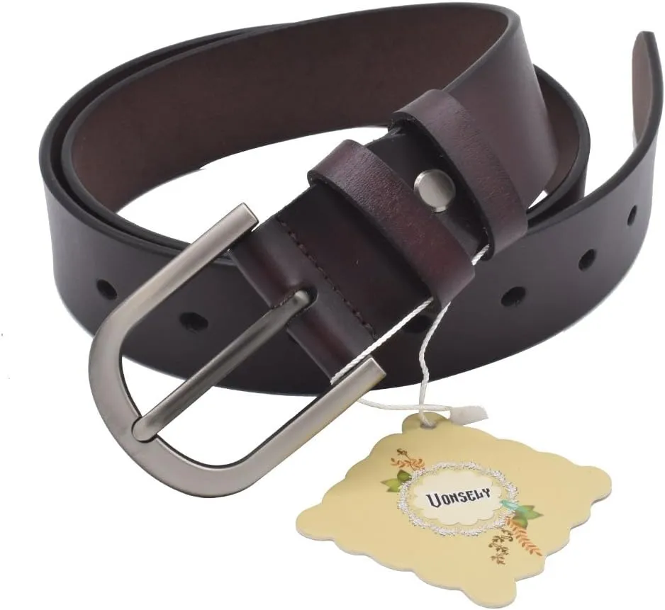 Womens Leather Belts for Jeans, Women Leather Waist Belts for Pants