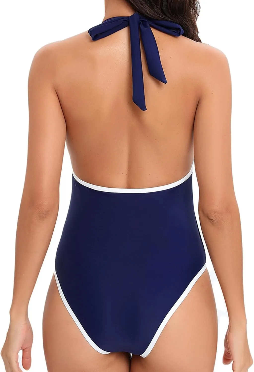 Women's One Piece Swimsuit Low Cut Tummy Control Bathing Suit Slimming Backless Swimwear Summer Beachwear Monokini