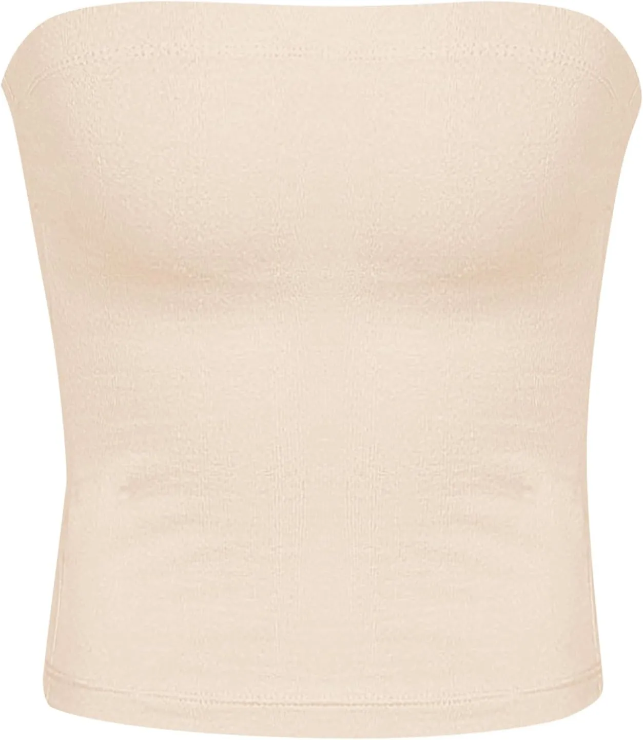 Womens Strapless Tube Tops Sexy Sleeveless Backless Bandeau Shirts Going Out Crop Top Cute 2025 Summer Clothes