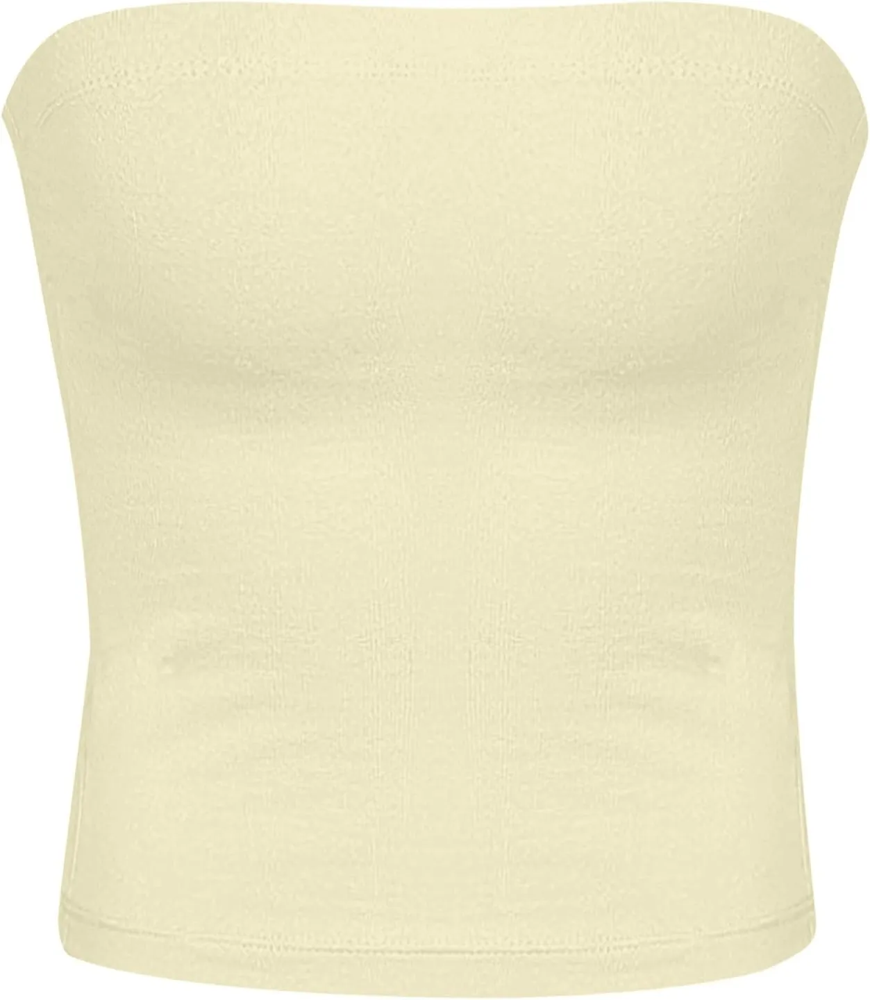 Women's Tube Top Strapless Crop Top Basic Backless Sleeveless Bandeau Going Out Party Y2K 2025 Summer Clothes
