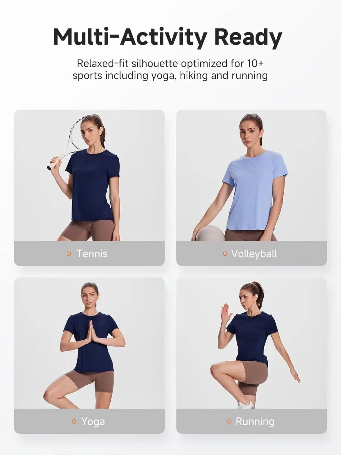 Women's UPF50  Mesh Workout Top - Soft Breathable Crew Neck Short Sleeve for Yoga Gym & Casual Summer Athletic